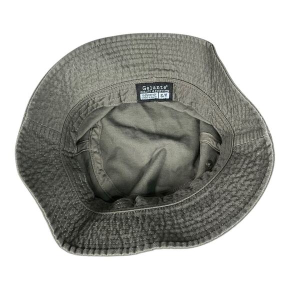 Gelante Solid Army Green Bucket Hat 100% Cotton Size Small/Medium Outdoors - Picture 8 of 9
